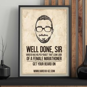 Vintage "Get Your Beard On" Humorous Wall Art Poster
