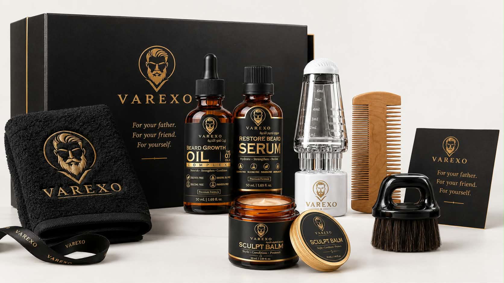VAREXO Complete Luxury Beard Care Gift Set