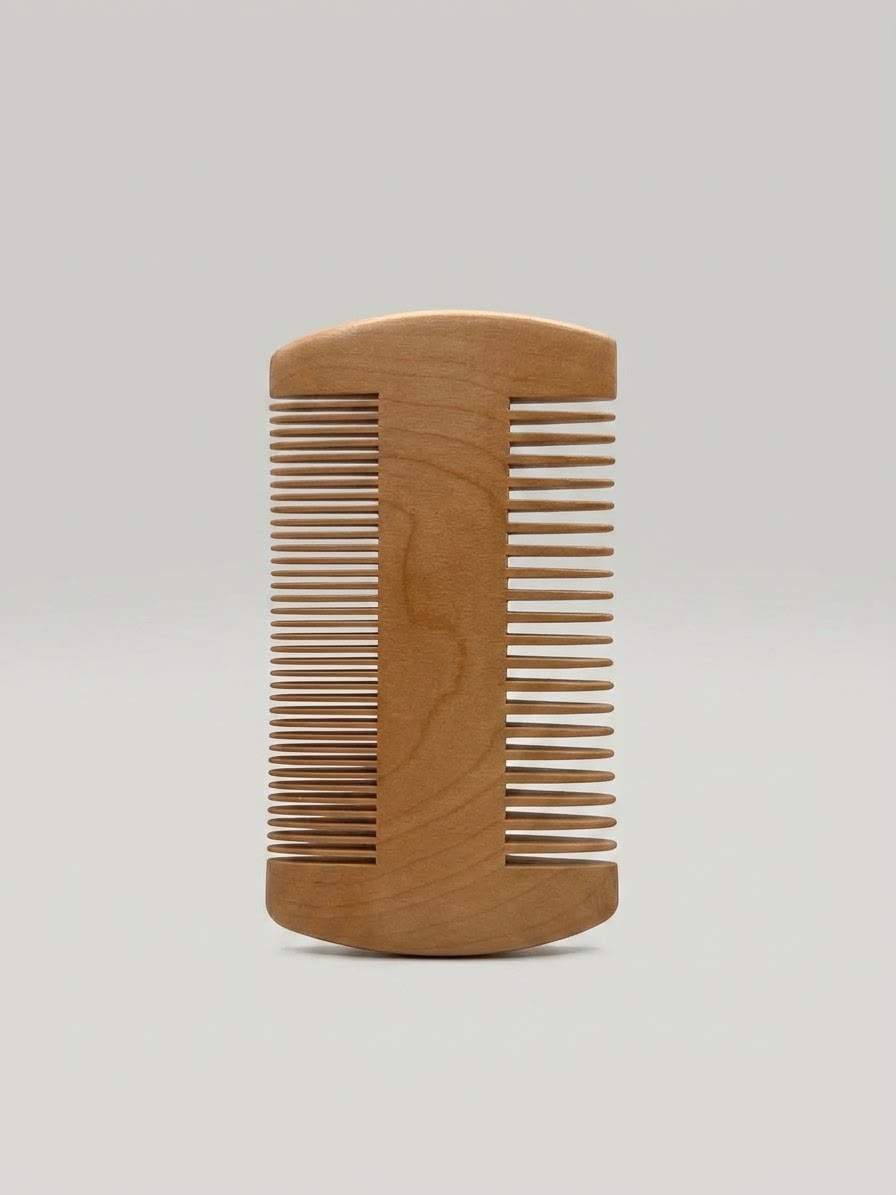 VAREXO Natural Wood Beard Comb - Image 2