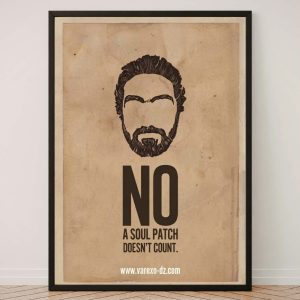 Funny Beard Soul Patch Vintage Poster
