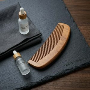 Artisanal Beard Co. Wooden Comb & Grooming Oil Set