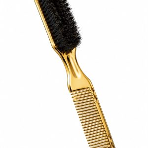 Luxury Gold Dual-Function Beard Brush & Comb