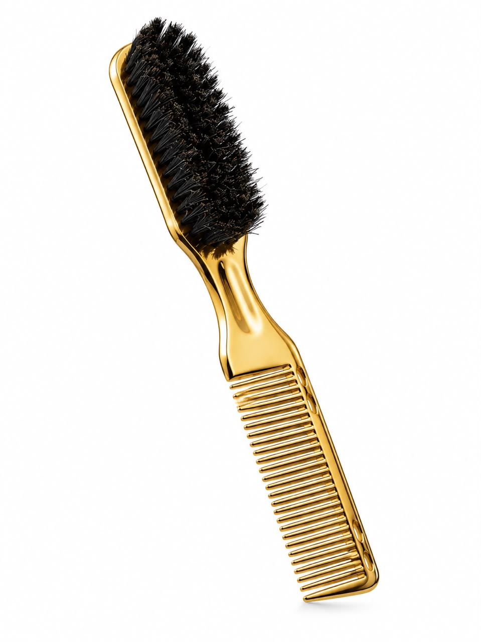 Luxury Gold Dual-Function Beard Brush & Comb